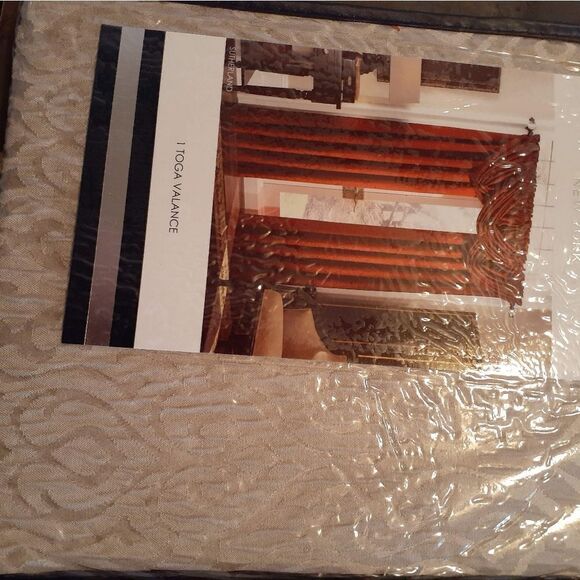 BRAND NEW TOGA VALENCES - LIGHT TAN NEUTRAL  COLOR - Picture 5 of 7